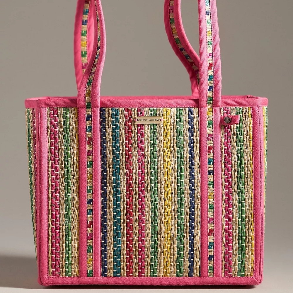 🌼 NWT Lorna Murray mini raffia tote